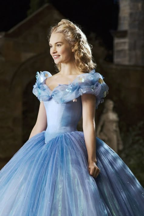 Why Lily James Is "Actively Seeking Characters That Are Different" From Cinderella Cosplay Wig Tutorial, New Cinderella Movie, Cinderella Ballgown, Cinderella Aesthetic, Cinderella Cosplay, Cinderella Movie, Cinderella 2015, Ballgown Wedding Dress, Ballgown Wedding