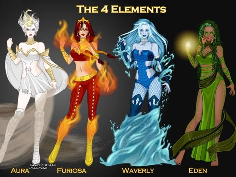 Four Elements Costume, Air Element Costume, Elements Costume, The 4 Elements, Nature Outfits, The Four Elements, 4 Element, Elemental Powers, Doll Divine