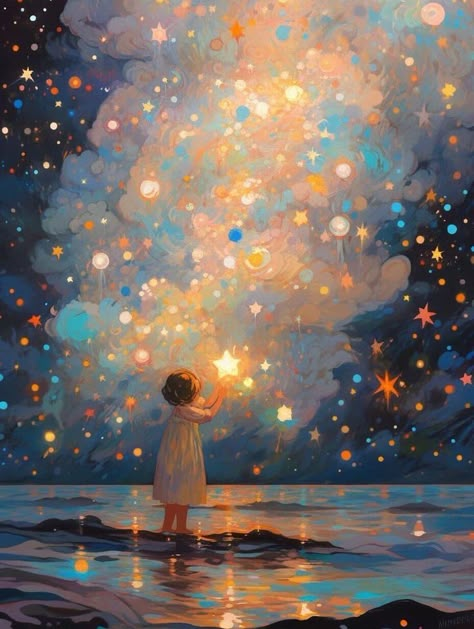 Celestial Images, Dreamy Art, Baby Art, Whimsical Art, Gmail Com, Painting Inspiration, Pretty Pictures, Art Wallpaper, The Sky