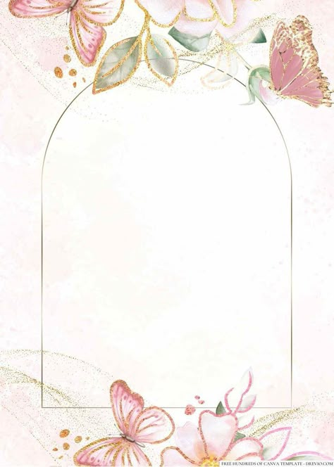 Butterfly Baby Shower Invitations, Baby Shower Background, Butterfly Invitations, Baby Birthday Invitations, Baby Diy Projects, Baby Shower Invitations Templates, Butterfly Birthday Party, Floral Cards Design, Flower Graphic Design