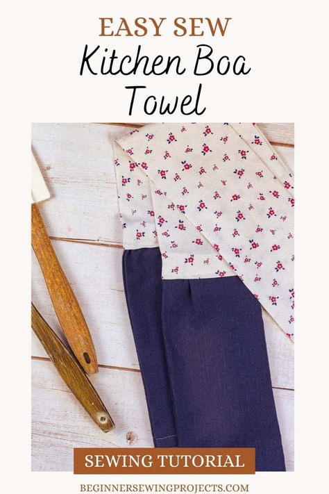 Kitchen Towel Scarfs, Cooking Scarf Pattern, Tea Towel Sewing Patterns, Boa Towel Pattern Free, Tea Towel Scarf, Kitchen Neck Towel Pattern, Neck Towel Pattern, Kitchen Towel Boa, Kitchen Towel Boas Pattern