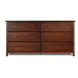 Loon Peak Hilton 8 Drawer Double Dresser | Wayfair Dresser Bed, Solid Wood Dresser, Six Drawer Dresser, Living Modern, Wayfair Furniture, Wood Dresser, Coaster Furniture, Double Dresser, 6 Drawer Dresser