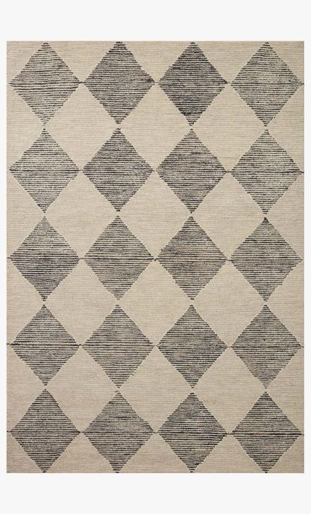 FRA-01 CJ BEIGE / CHARCOAL | Loloi Rugs Chris Loves Julia X Loloi, Catalogue Inspiration, Chris Loves Julia, Charcoal Rug, Trade Sign, Loloi Rugs, Magnolia Homes, Parquet Flooring, Grid Pattern