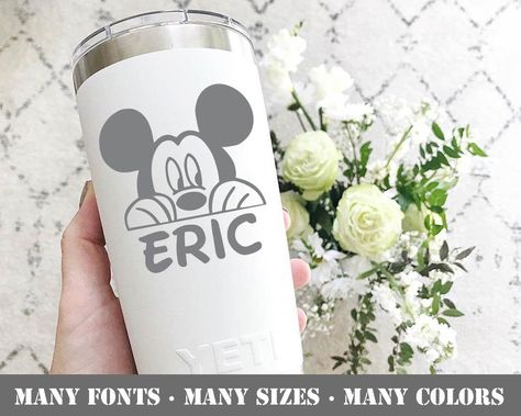 Mickey Mouse Cups, Sheet Rock Walls, Yeti Monogram, Yeti Stickers, Toddler Cup, Monogram Stickers, Yeti Cup, Monogram Decal, Water Bottle Stickers