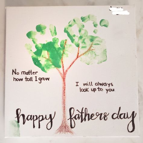 Crafts For Dad, Handprint Canvas, Father's Day Painting, Diy Father's Day Cards, Diy Father's Day Crafts, Dad Crafts, Father's Day Craft, Canvas Picture Frames, Fathers Day Art