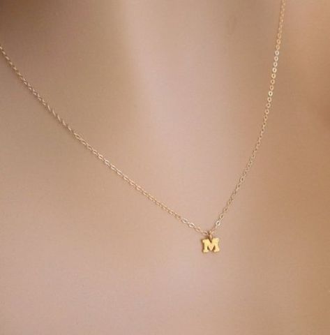 TINY Gold Initial Necklace Dainty Gold necklace 14k Gold Filled Chain 18K Gold Vermeil Charm You choose Initial Personalized Necklace by GemPassionJewelry Gold Initial Necklace, Glamour Magazine, Initial Necklace Gold, Dainty Gold Necklace, Jewelry Images, Gold Initial, Necklace Dainty, Girly Jewelry, Work Clothes