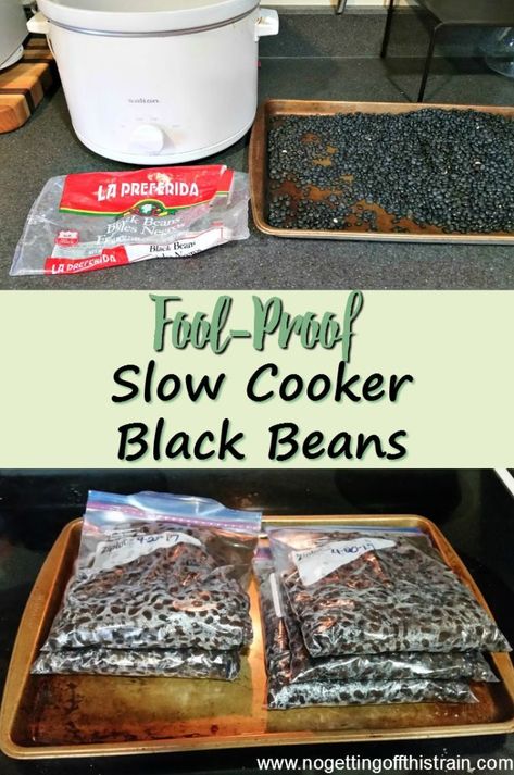 Don't be afraid of dried beans! Here is a frugal recipe for slow cooker black beans to help you save money and eat healthy! Slow Cooker Beans, Slow Cooker Black Beans, Cooking Beets, Dried Black Beans, Black Bean Recipes, Cooking Dried Beans, Cooking Pumpkin, How To Cook Asparagus, Healthy Groceries