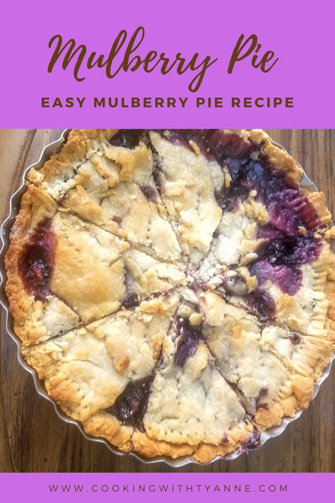 Hard to find a good mulberry pie recipe that is not watery! This mulberry pie recipe does not make your mulberry pie filling turn out watery coming out of the oven. Relatively easy mulberry pie recipe to make with pre made pie crust and fresh mulberries. Mulberry Jam, Mulberry Recipes, Yummy Pie Recipes, Easy Pie Recipes, Delicious Pies, Pie Crust, Easy Homemade, Pie Recipes, Om Nom