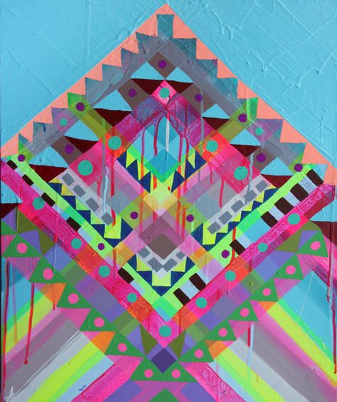 Maya Hayuk Maya Hayuk, Neon Painting, Neon Art, Ping Pong, American Art, Abstract Pattern, Art Lessons, Art Projects, Street Art