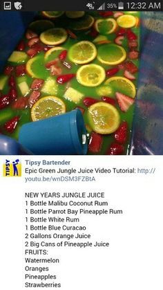 Green Jungle Juice Green Jungle Juice, Green Jungle Juice Recipe, Jungle Juice Recipe, Meat Recipes For Dinner, Tipsy Bartender, Green Jungle, Jungle Juice, Liquor Drinks, Boozy Drinks