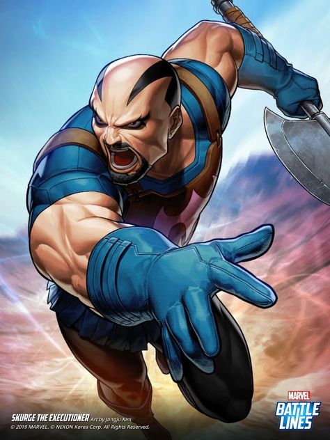 ArtStation - Marvel Battle Lines Artwork - Skurge The Executioner, HAJE 714 Skurge Marvel, Lines Artwork, Captain America Comic Art, The Executioner, Thor Art, Marvel Games, Comic Villains, Marvel Characters Art, Line Artwork