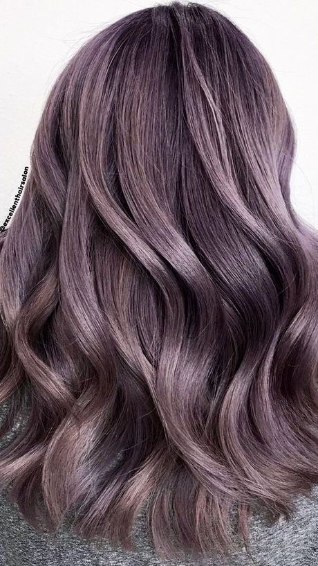 Light Purple Brown Hair, Mauve Brown Hair, Lavender Brown Hair, Violet Brown Hair, Purple Brown Hair, Lavender Hair Colors, Dusty Lavender, Lavender Brown, Hair Fixing