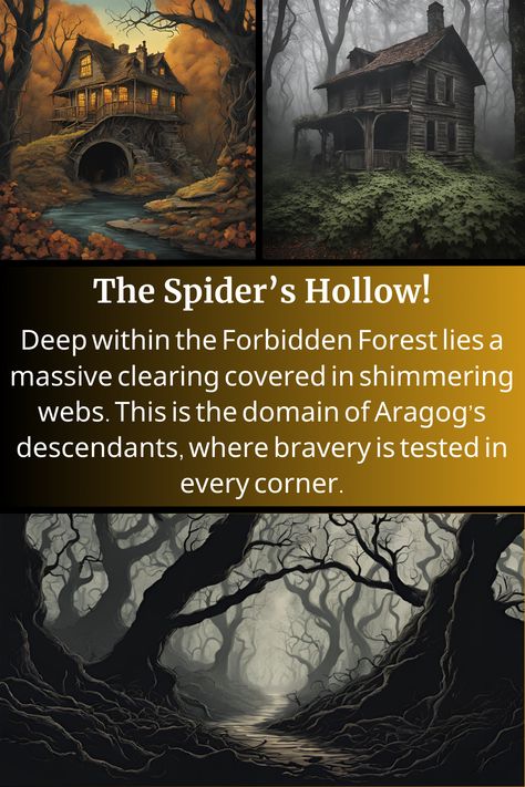 Deep Within The Forbidden Forest Lies A Massive Clearing Covered In Shimmering Webs. 🕸️ This Is The Domain Of Aragog's Descendants, Where Bravery Is Tested In Every Corner. 🌲 Enter The Dark Heart Of The Forest, If You Dare. 🌙

Perfect For Harry Potter Fans, Mythical Creature Enthusiasts, And Adventure Seekers. 🕷️ Explore The Spider's Hollow. The Forbidden Forest, Forbidden Forest, Dark Heart, Mythical Creature, Descendants, Mythical Creatures, The Forest, Harry Potter, Forest