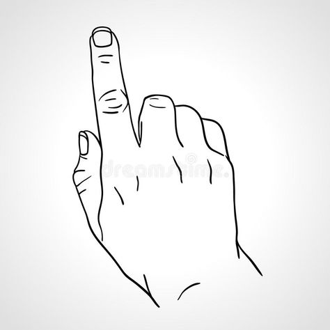 Hand with index finger. Line art drawing hand with forefinger pressing imaginabl , #Sponsored, #art, #drawing, #hand, #Line, #Hand #ad Hands Pointing Drawing, Pointing Finger Drawing, Pointing Finger Illustration, Button Sketch, Mai Fanart, Finger Illustration, How To Draw Fingers, Pointing Finger, Back Drawing