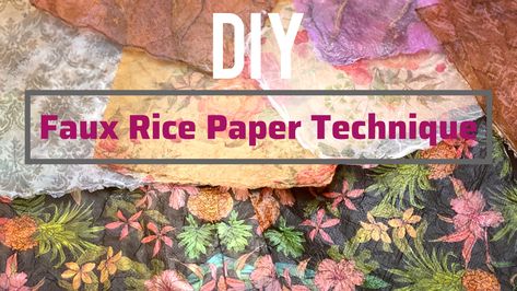 Rice paper 
DIY faux rice paper 
Paper napkin 
Decoupage Rice Paper Tutorial, Faux Rice Paper, Coffee Mix, Plastic Sheet, White Glue, Plastic Sheets, Rice Paper, Paper Napkins, Diy Paper