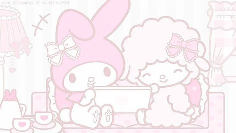 Pink Wallpaper Laptop, My Sweet Piano, Whatsapp Wallpaper Cute, My Melody Wallpaper, Charmmy Kitty, Pink Laptop, Hello Kitty Aesthetic, Cute Laptop Wallpaper, Cute Banners