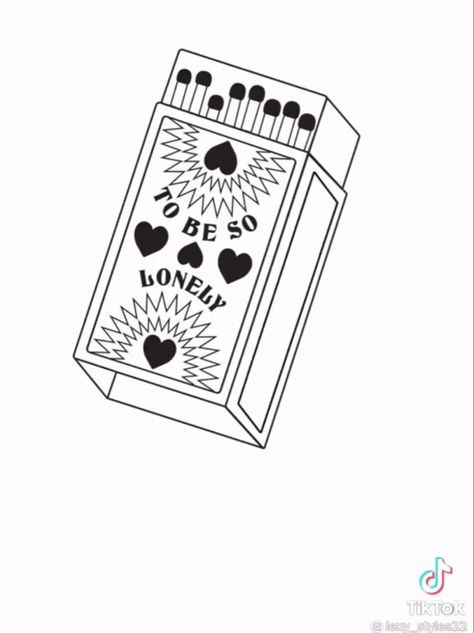 so cute! credit to @/ lexy_styles22 on tiktok! Matchbook Drawing, Matchbook Tattoo, Match Box Tattoo, Matchbox Tattoo, Tattoos For Women Cat, Traditional Tattoo Outline, Flash Tats, American Traditional Tattoo Ideas, Traditional Tattoo Ideas