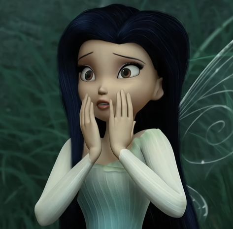 Pixie Hollow Silvermist, Silver Mist Aesthetic, Silver Mist Tinkerbell, Silvermist Icon, Silvermist Pfp, Silvermist Fanart, Tinkerbell Pfp, Silvermist Aesthetic, Characters With Black Hair