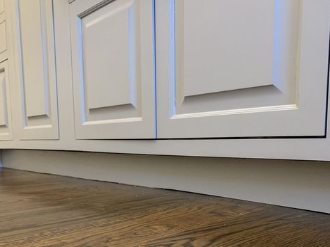 Furniture Base On Cabinets, Toekicks For Kitchen Cabinets, Kitchen Cabinet Toe Kick Ideas, Toekick Drawers, Toe Kick Drawers Under Cabinet, Toe Kick Ideas, Kitchen Cabinets With Legs, Cabinet Toe Kick, Toe Kick Drawer