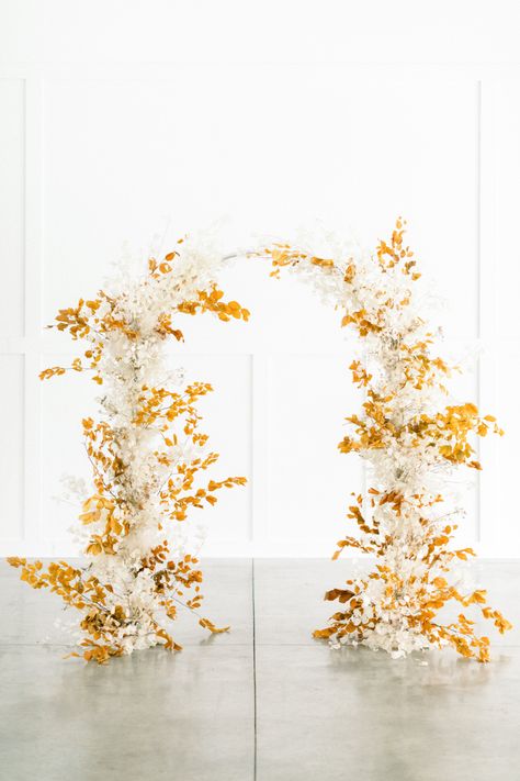 Emily + Joe - Ashley Fox Designs Wedding Flowers Minnesota Gold Wedding Inspiration, Ceremony Design, Wedding Arbour, Flower Installation, Wedding Ceremony Backdrop, Wedding Ceremony Flowers, Ceremony Inspiration, Ceremony Arch, Wedding Inspiration Fall