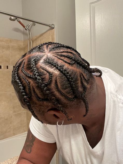 I call it Pitch Fork😜😈 Flat Top Braids Men, Black Man With Cornrows, Riddick Pitch Black, Men’s Braids Top, Pitch Fork, Pitch Forks, Cornrow Hairstyles For Men, Cute Braided Hairstyles, Hairstyles Braids