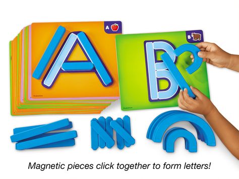 LakeshoreLearning.com - School Supplies and Teacher Store - Educational Materials for Preschools, Elementary Classrooms & More Classroom Corner, Printing Practice, Lakeshore Learning, Alphabet Learning, Alphabet Practice, Stem Kits, Magnetic Letters, Building Home, Letter Matching