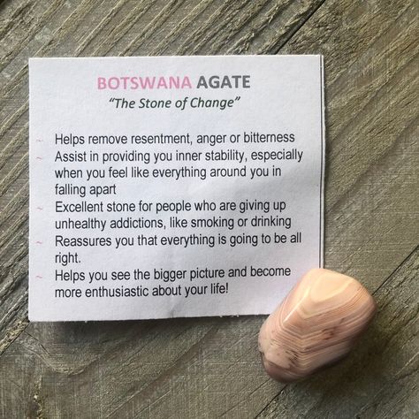 BOTSWANA AGATE crystal w/ description card | Etsy Pink Botswana Agate Meaning, Botswana Agate Crystal Meaning, Botswana Agate Meaning, Elemental Witch, Purple Meaning, Pink Botswana Agate, Agate Meaning, Fantasy Fairies, Witch Things