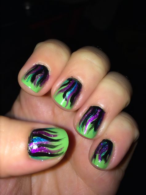 My Maleficent inspired mani!!! Descendants Nails For Kids, Green Disney Nails, Maleficent Nails Designs, Villian Nails, Malificent Nail Design Simple, Maleficent Nail Art, Disney Villain Acrylic Nails, Disney Villain Nails, Disney Villain Nails Ursula