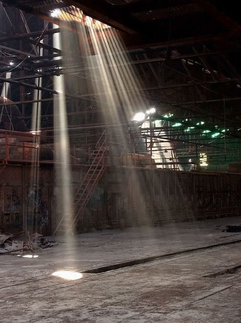 Scanning Rays.. | ..searching the abandoned factory for sign… | Flickr Abandoned Warehouse Aesthetic, Abandoned Factories, Abandoned Warehouse, Abandoned Factory, Sun Light, Haunted Places, Urban Exploration, Abandoned Buildings, Abandoned Places