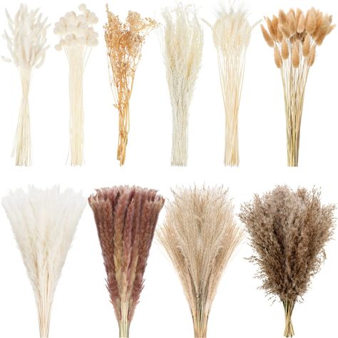 Dried Pampas Grass Decor, White Pampas, Grass Bouquet, Pampas Grass Bouquet, Dried Pampas, Grass Decor, Pampas Grass Decor, Bunny Tails, Boho Flowers