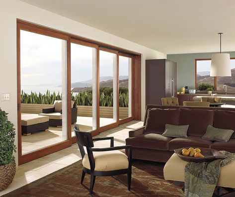 Closed Lift and Slide Door Interior Living Room Marvin Doors, Marvin Windows And Doors, Door Options, Marvin Windows, Door Images, Sliding Glass Doors, Ideas Hogar, Sliding Patio Doors, Bedroom Windows