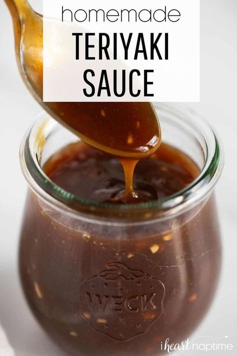 Terriaki Sauce, Easy Teriyaki Sauce, Easy Teriyaki Sauce Recipe, Sugar Free Teriyaki Sauce, Make Teriyaki Sauce, Beef Teriyaki, Teriyaki Sauce Recipe, Slow Cooker Teriyaki Chicken, Slow Cooker Teriyaki