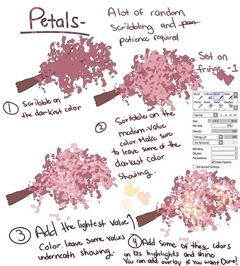 sakura tree ~ tutorial Sakura Tree Drawing, Tree Drawing Tutorial, Digital Art Flowers, Trees Drawing Tutorial, Sakura Painting, Drawing Tree, Tree Tutorial, Tutorial Drawing, Sakura Art