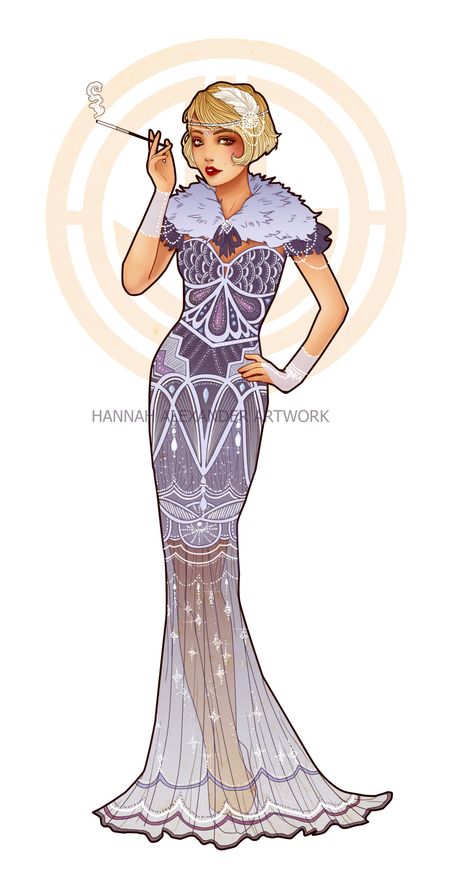 Daisy Buchanan :) by Hannah Alexander 1920s Outfit Ideas, Hannah Alexander, 1920s Looks, Daisy Buchanan, 1920s Outfits, Bird Designs, Slytherin Aesthetic, Flapper Girl, Punk Vintage