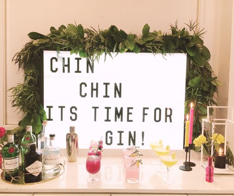 Gin Bar Wedding, Gin Quotes, Gin Festival, Gin Tasting, Picnic Inspiration, Garden Reception, Gin Bar, Bar Wedding, Event Signage