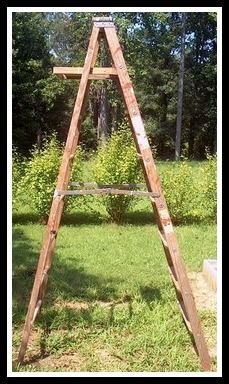 How to Repurpose a Large Ladder Uses For Old Wooden Ladders, Old Step Ladders Repurposed, Step Ladder Repurpose, Vintage Ladder Ideas, Old Wooden Ladder Ideas, Old Ladders Repurposed, Step Ladder Ideas, Wooden Ladder Ideas, Old Ladder Decor