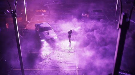 Car Drifting Girl Ballerina Synthwave 4K Desktop Wallpaper Background with a maximum resolution of 3840x2160 px. Whether you're using a Windows PC, Macbook, or Linux desktop. Our stunning high-resolution desktop wallpapers are meticulously c... Purple Vibe, New Retro Wave, Dark Purple Aesthetic, Neon Aesthetic, Purple Walls, Retro Waves, Digital Artists, Purple Wallpaper, Purple Aesthetic