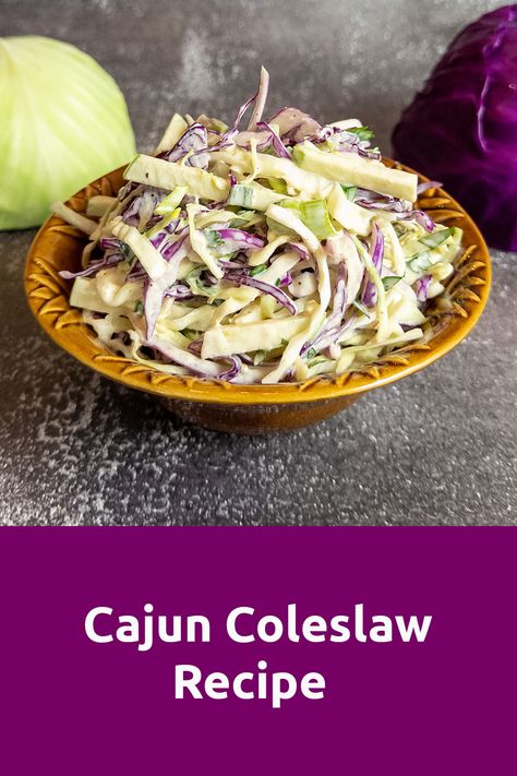 Our Cajun coleslaw recipe is another coleslaw variation that adds spicy and savory flavor layers to what some people think is a boring side dish. Coleslaw Spicy, Cajun Slaw, Spicy Coleslaw Recipe, Cajun Coleslaw Recipe, Spicy Coleslaw, Coleslaw Recipe, Cajun Recipes, Coleslaw, Side Dishes