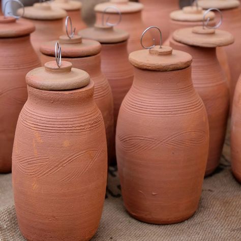 For 4,000 years, gardeners in arid regions have used clay pots to water their plants. You can also use this ancient irrigation method in your garden. Diy Storage Unit, Ancient Irrigation, Ancient Garden, Irrigation Methods, Garden Watering System, Clay Plates, Watering System, Garden Watering, Deck Stairs