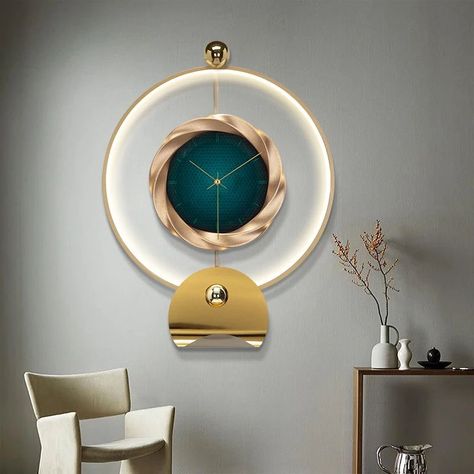 best modern wall clock for living room contemporary wall clock cool modern wall clock Wall Clock Display, Modern Wall Clock Design, Epoxy Clock, Clock Resin, 3d Wall Clock, Contemporary Wall Clock, Modern Minimalist Home, Wall Watch, Golden Colour