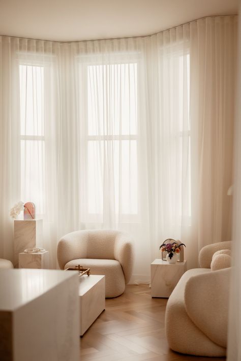 Sheer-curtains-living-room Sheers Curtains Living Room, Chinese Gold, Lounge Bedroom, Micah Gianneli, Individual Space, Hotel Lounge, Modern Style Homes, Chair And A Half, Curtains Living