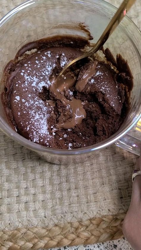 Nutella Mug Cake 🤤😍 in 2022 | Sweet snacks, Easy snacks, Easy baking recipes desserts Mug Cake Without Microwave, Mug Cake Without Cocoa Powder, Mug Cake Without Flour, Mug Cake Without Baking Powder, Mug Cake Without Milk, Nutella Mug Cake Microwave, Cake Without Baking Powder, Microwave Desserts, Nutella Mug Cake