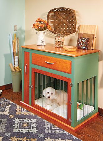 Dog Kennel Woodsmith Plans, Barn Door Cabinet, Bookcase Plans, Mudroom Organization, Kreg Tools, Mud Room Storage, Wire Dog Crates, Woodworking Project, Door Cabinet