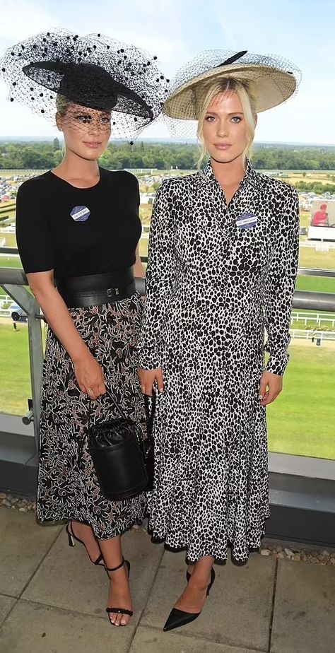 Lady Eliza Spencer and sister Lady Amelia Spencer Lady Amelia Spencer, Amelia Spencer, Eliza Spencer, Lady Eliza Spencer, Princess Diana Niece, Ascot Outfits, Sarah Duchess Of York, Kitty Spencer, Spencer Family