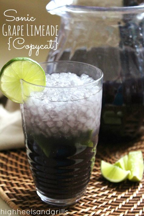 This Sonic Grape Limeade Copycat tastes just like the real thing. #recipe http://www.highheelsandgrills.com/2013/05/sonic-grape-limeade-copycat.html Yummy Summer Drinks, Liquid Sunshine, Summertime Drinks, Summer Drink Recipes, Shakes Drinks, Summer Drink, Punch Recipes, Cat Recipes, Liquid Gold