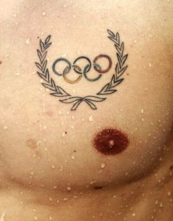 Olympic Olympic Tattoo Ideas, Tattoos For Swimmers, Olympic Rings Tattoo, Running Tattoo Ideas, Olympic Tattoo, Badminton Quotes, Griffin Tattoo, Gladiator Tattoo, Running Tattoo