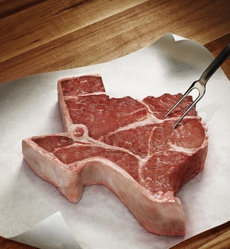 Texas shaped steak! Texas Desserts, Texas Steak, Texas Baby, Only In Texas, Texas Life, Republic Of Texas, Texas Food, Texas Forever, Texas Bbq