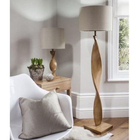 Neutral Floor Lamp, Lamp Stand Ideas, Standing Lamps Living Room, Floor Lamp Wood, Living Room Floor Lamp, Unique Bedroom Ideas, Wooden Floor Lamp, Decor Things, Rustic Wood Floors