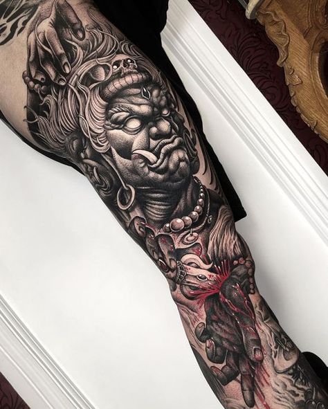 Men S Back Tattoo, Asura Tattoos, Fudo Tattoo, Japanese Leg Tattoo, Real Tattoos, Gladiator Tattoo, Tattoo Japanese Style, Tattoo Design For Hand, Full Leg Tattoos