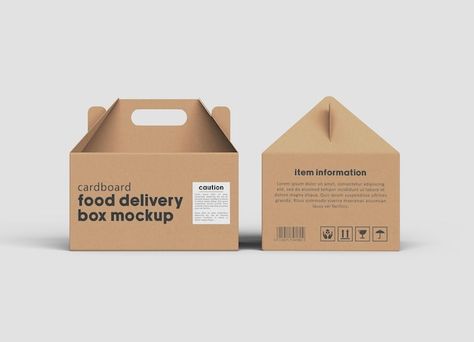 Brown Food, Packing Ideas, Gable Boxes, Box Mockup, Packaging Mockup, New Trend, Food Delivery, Retail Packaging, Box Design